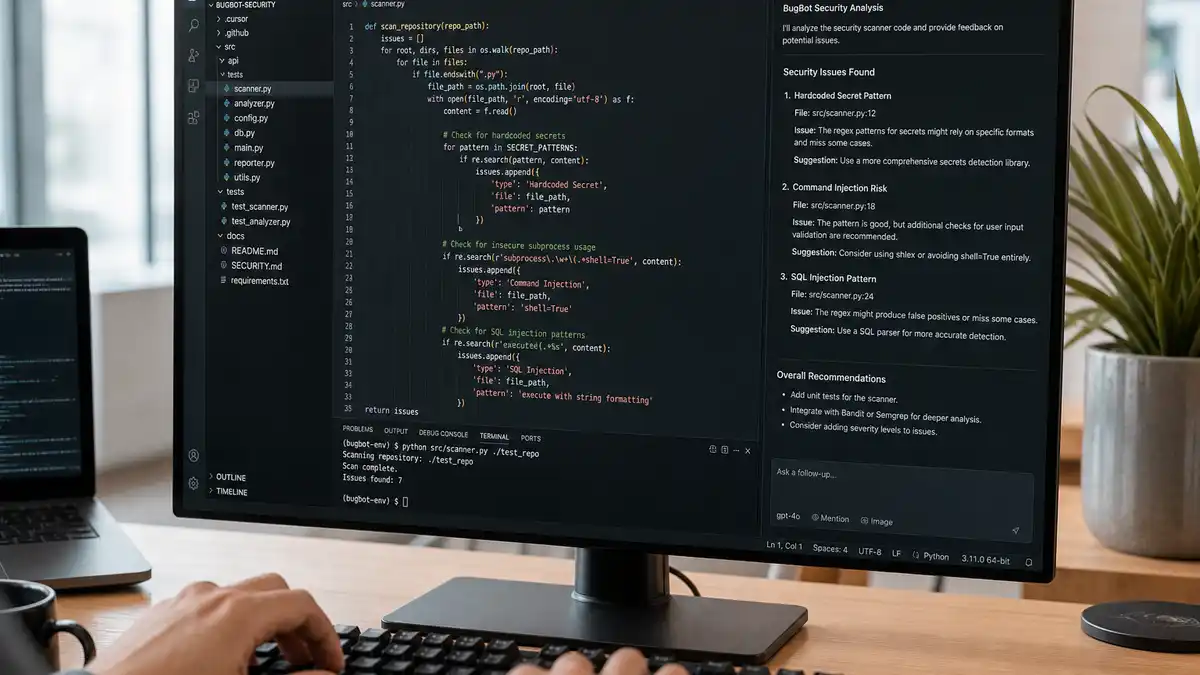 cursor bugbot security vulnerability detection